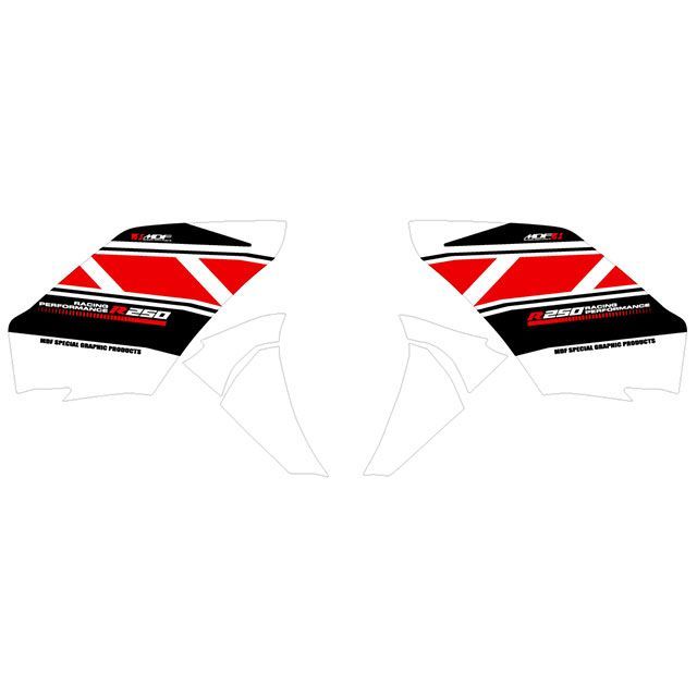 【メーカー直送】エムディーエフ YZF-R25 YZF-R25（2025〜）グラフィックキット ストロボモデル（レッド） タイプ フロントサイドパー…