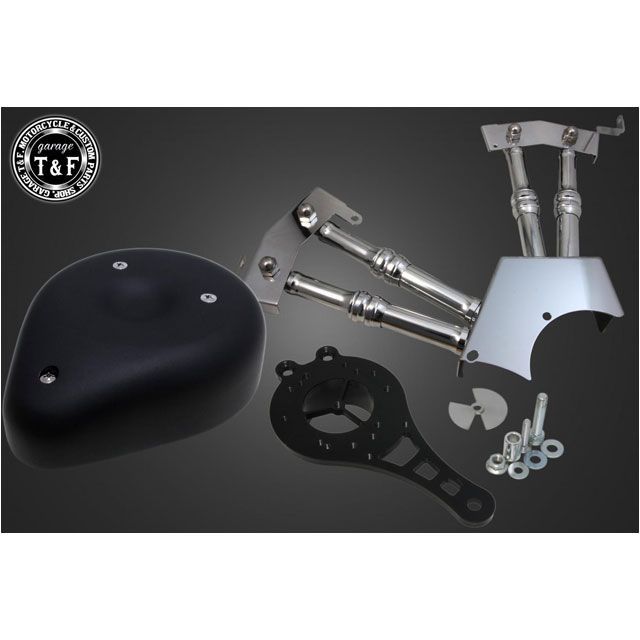 ガレージT&F ドラッグスター250 ドラッグスター250 ティアドロップ＆プッシュロッドカバー SET（ブラック/メッキ） T&F