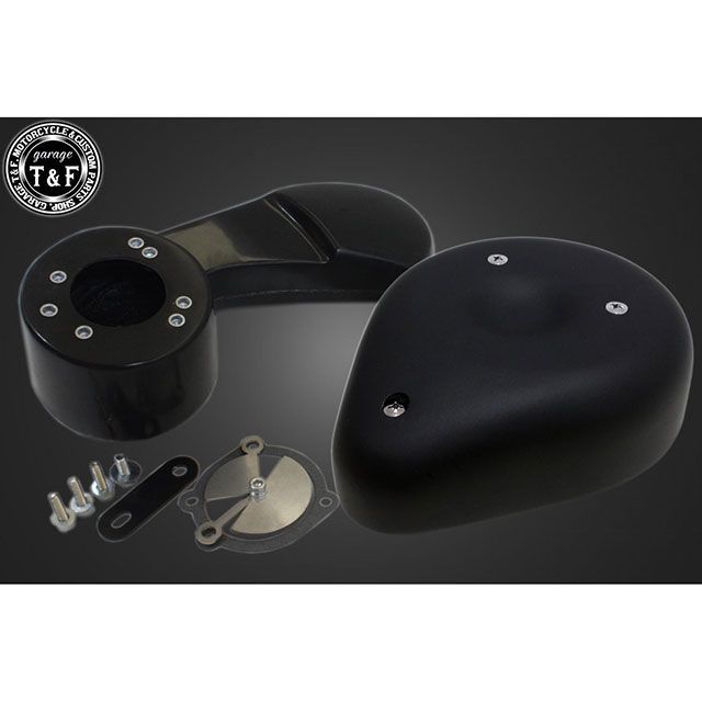 ガレージT&F スティード400 VLX/VCL/VSE/VLS スティード400 ティアドロップエアクリーナーKIT（ブラック） T&F