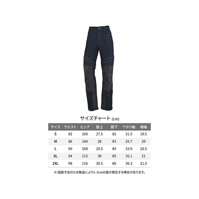 デイトナ DB011Hガードデニムパンツ（インディンゴ） サイズ L DAYTONA_10