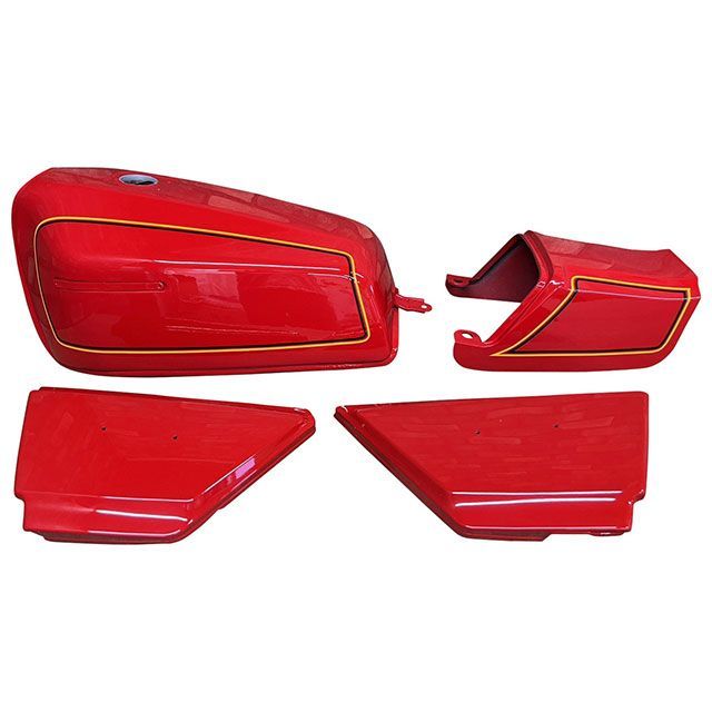 M-TEC中京 Z400FX E2 ファイアクラッカーレッド ピン 外装4点セット Z400FX E2 モデル MRS