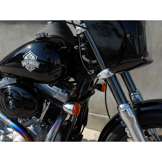 トランプ DYNA HDターンシグナルブラケット DYNA 98〜05年用 カラー Black Tramp Cycle バイクの通販は
