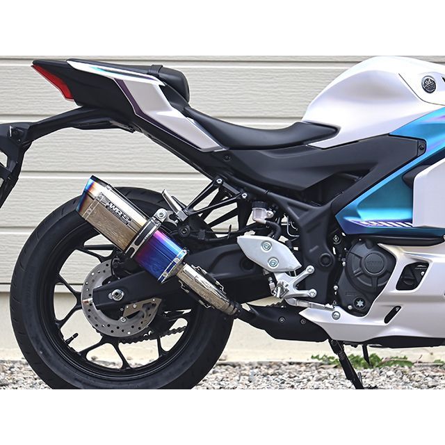 ダブルアールズ YZF-R3/MT-03 JMCA スリップオン SS-OVAL 焼き色チタン WR’S