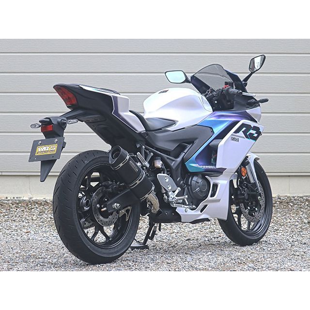 ダブルアールズ YZF-R3/MT-03 JMCA スリップオン SS-OVAL F-BLACK