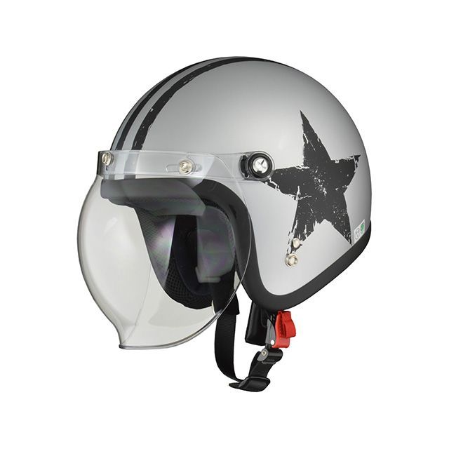 リード工業 MOUSSE ジェットヘルメット（スターシルバー） LEAD