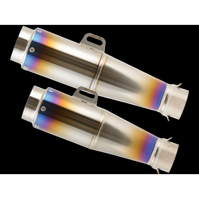 ナイトロレーシング コニカルチタンサイレンサー V1 300mmヒートポリッシュ ナイトロレーシング 汎用 コニカルチタンサイレンサー V-1 仕様 ヒート
