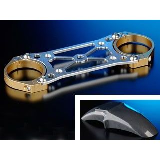 ナイトロレーシング OHLINS φ43正立Fフォーク用 天吊りカーボンフェンダーキット レーシング17インチ専用 カラー ゴールド/シルバー NI…