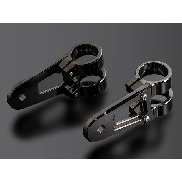 DRAFT 汎用 BILLET ライトステー 38mm（漆黒メッキ） DRAFT