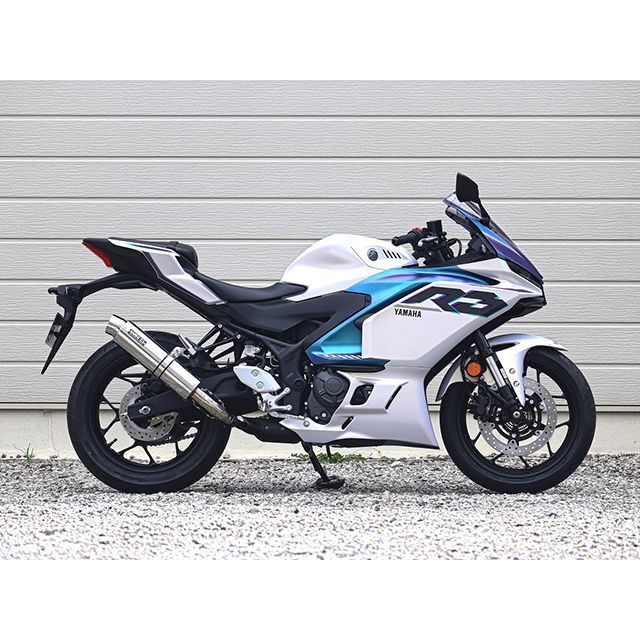 ダブルアールズ YZF-R3/MT-03 JMCA スリップオン ラウンド・ステンレスサイレンサー WR’S_4