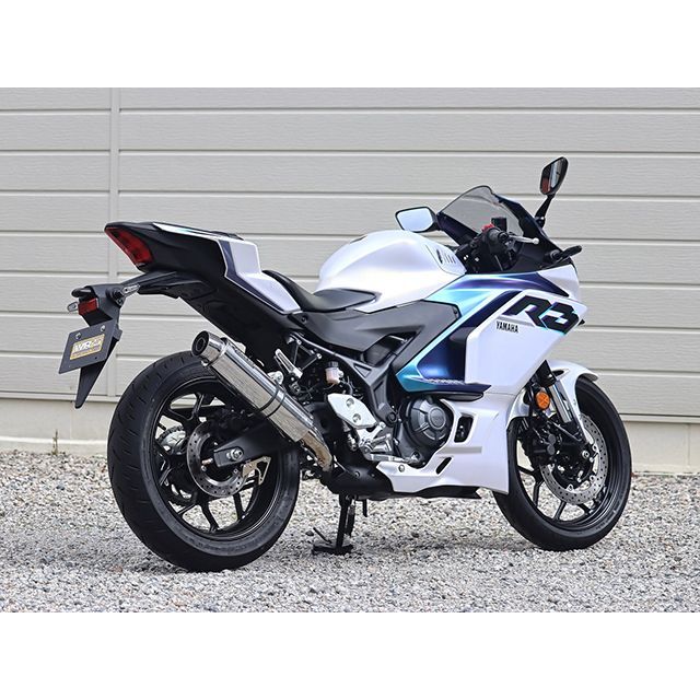 ダブルアールズ YZF-R3/MT-03 JMCA スリップオン ラウンド・ステンレスサイレンサー WR’S_6