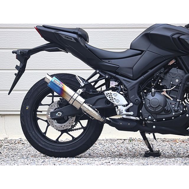 ダブルアールズ YZF-R3/MT-03 JMCA スリップオン S.O.Vショートチタンオーバル焼き色タイプ WR’S