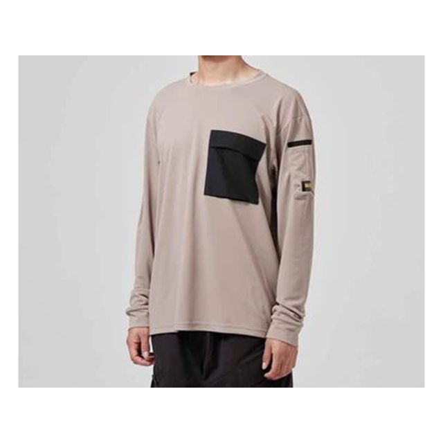 TSデザイン 55351 ニッカーズドライロングスリーブTシャツ（ベージュ