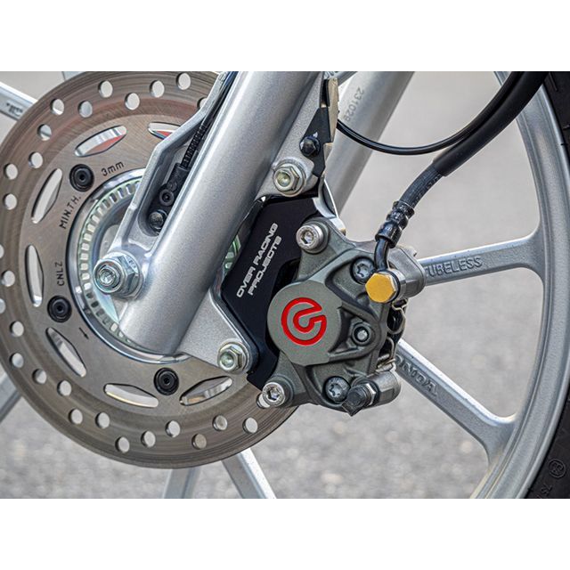 オーバーレーシング スーパーカブ C110 Fキャリパーサポート ブレンボ2P用（ブラック） OVER RACING