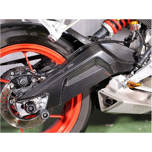 SPEEDRA RS660 スイングアームカバー 右側用 ドライカーボン 仕様 フォージドカーボン艶あり SPEEDRA_2