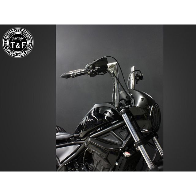車宿りT&amp;F レブル250 レブル250 2017-2019年 ABS非積み上げるひな型 極太バットマン手持ち部分 12in＆配線仕かける（メッキ） …
