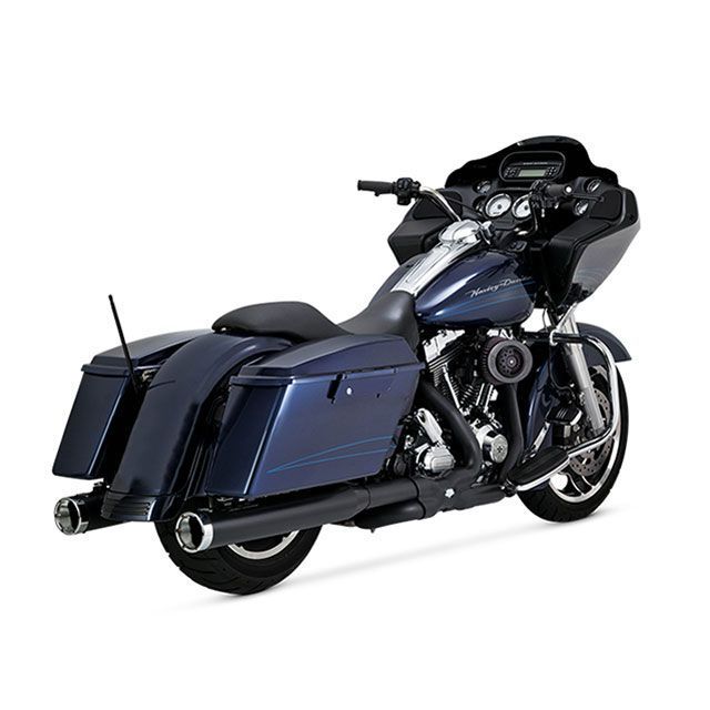 バンス ツーリングファミリー トライクファミリー PowerDuals ヘッドパイプ ブラック マフラー VANCE&amp;HINES