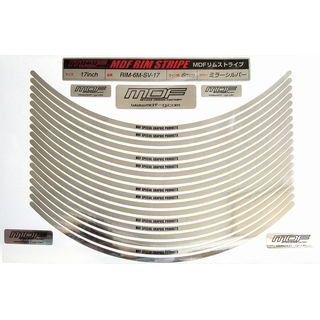 【メーカー直送】エムディーエフ 汎用 ミラーリムストライプ（ロゴ文字あり） ライン幅 6ミリ ホイールサイズ 8インチ カラー ミラーシルバー MD…の通販は 5,739円