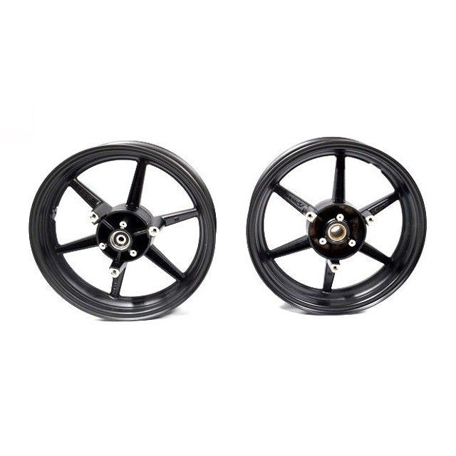 KN企画 RCB 13インチ スポーツホイール（SP811）前後セット（シグナスグリファス/BWS125（3型））マットブラック kn926