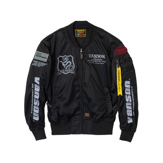 バンソン 2026春夏モデル VS26101S メッシュMA-1ジャケット（ブラック/シルバー） サイズ 2XL VANSON