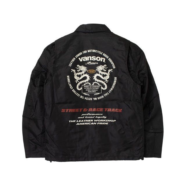 バンソン 2026春夏ひな型 SVS2605S コーチジャケット（黒いこと） 大きさ L VANSON