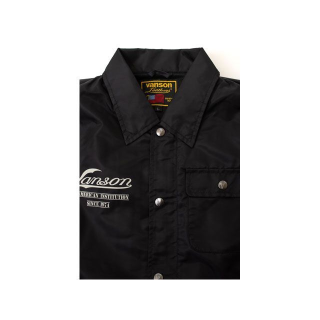 バンソン 2026春夏ひな型 SVS2605S コーチジャケット（黒いこと） 大きさ L VANSON