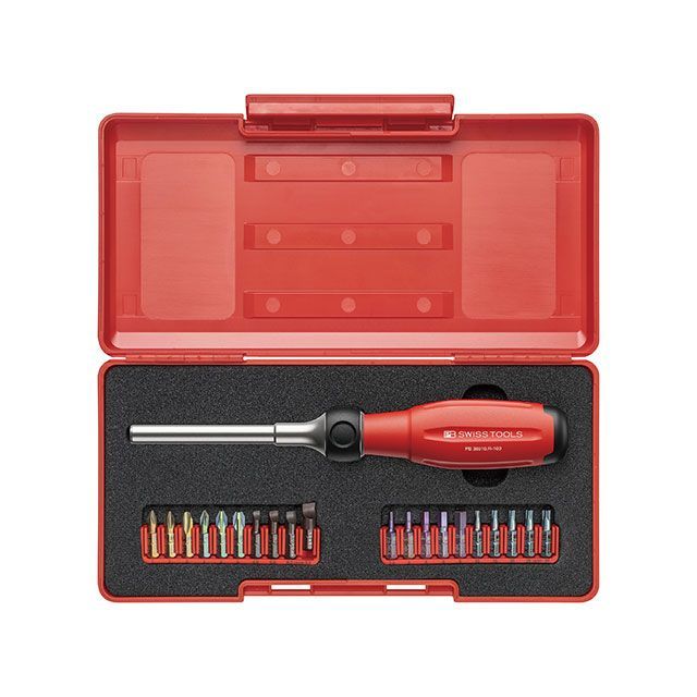PBスイスツールズ 38510.R-100Set21点入 24ギア ラチェットドライバーセット ビット入 PBSWISSTOOLS