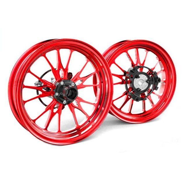 モトオブスポーツ GR-15 鍛造ホイール前後セット シグナスグリファス/BWS125（3型）/（レッド） MOS