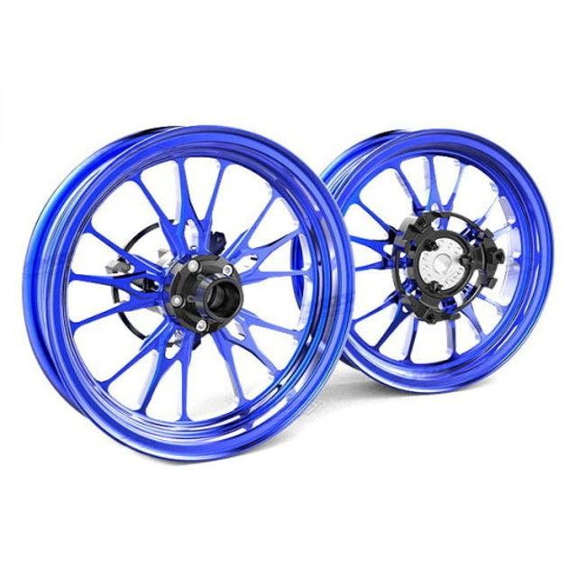 モトオブスポーツ GR-15 鍛造ホイール前後セット シグナスグリファス/BWS125（3型）/（ブルー） MOS