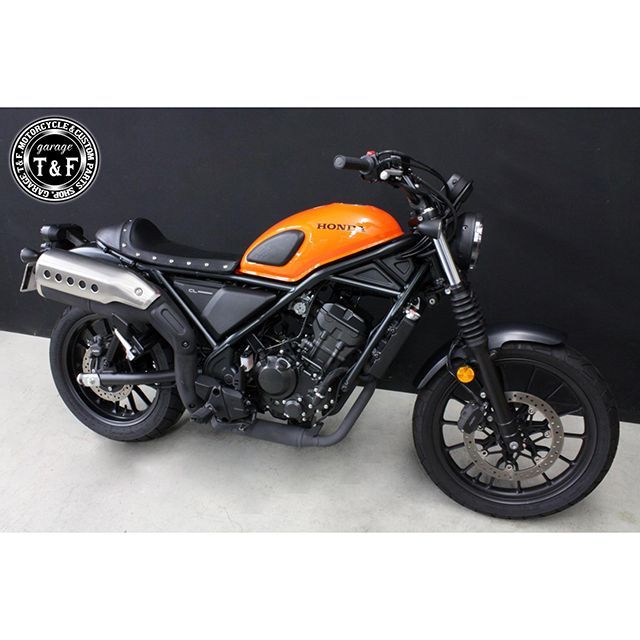 ガレージT&F CL250 CL250 スタッド付きカフェシート/スムース（ブラック） T&F_3