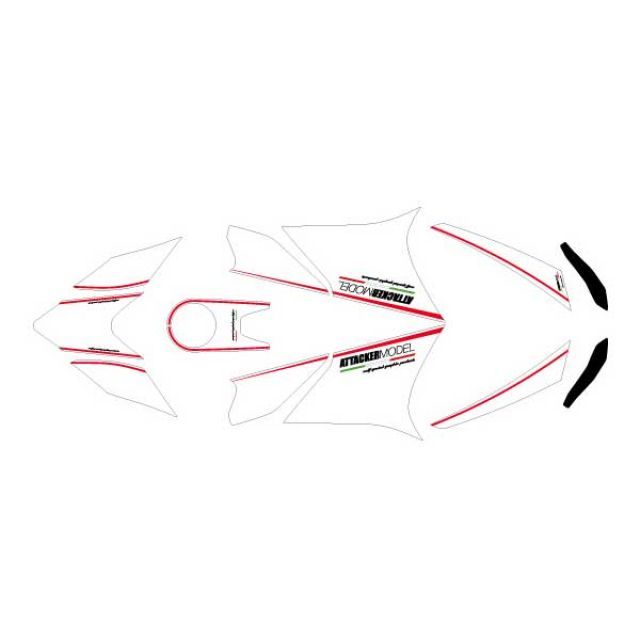 【メーカー直送】エムディーエフ 1199/899 1199/899 全年式 グラフィックキット アタッカーモデル ホワイトタイプ タイプ コンプリー…