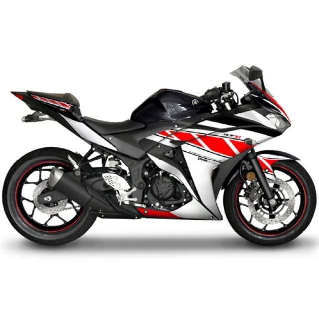 【メーカー直送】エムディーエフ YZF-R3/R25 YZF-R3/R25（15-18） グラフィックキット ストロボモデル レッドタイプ タイプ …