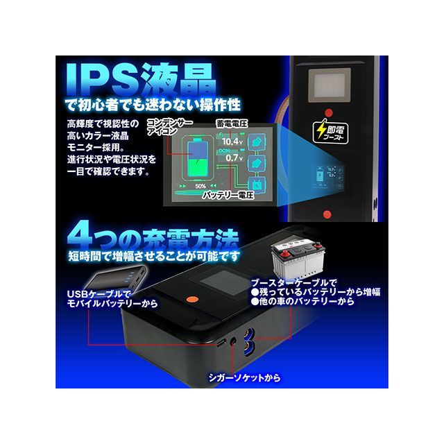MAXWIN 充電不要スーパーキャパシタ搭載高安全ジャンプスターター MAXWIN_6