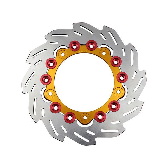 シフトアップ フロントウェーブディスクローター220mm/純正サイズ（インナー：GOLD/ピン：RED） SHIFTUP