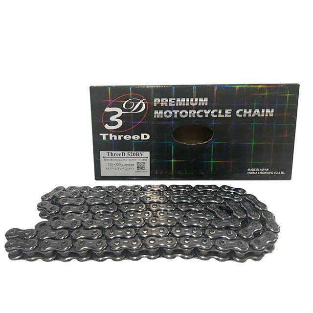 江沼チェーン 汎用 NXリングシールチェーン THREED 520RV/3D（CR-） MLJ（シルバー） サイズ 98L EKチェーン