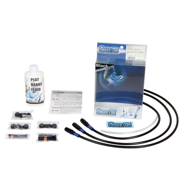 スウェッジライン ZZ-R1400 フロントホース＆クラッチホース セット ホースエンド アルミ/ブラック ホースカラー ブラック SWAGE-LI…の通販は