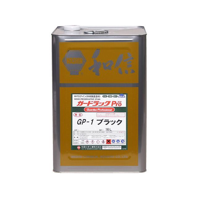 和信ペイント ＃950108 ガードラックプロ 16L（ブラック） Washi Paint