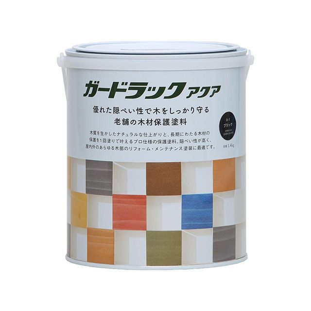 和信えの具 ＃800381 ガードラックアクア 1.4kg（黒いこと） Washi Paint