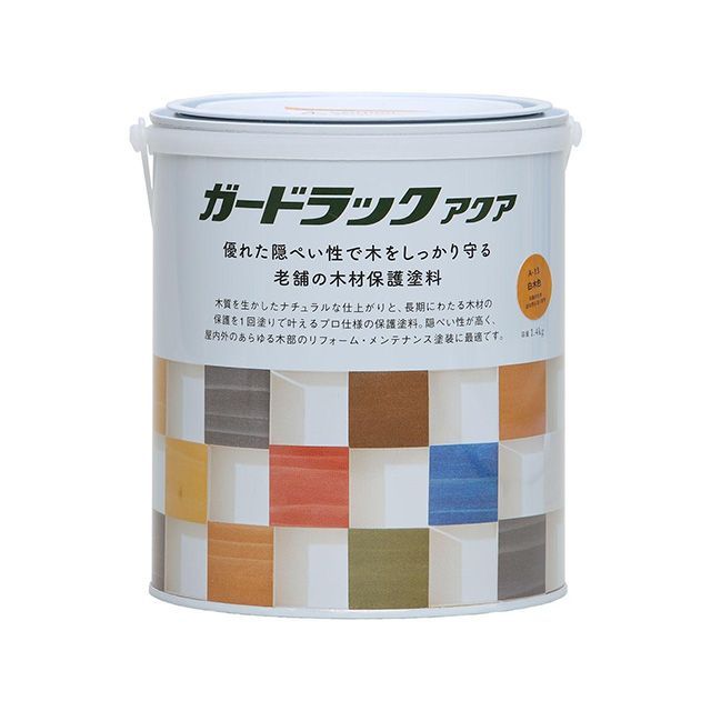 和信えの具 ＃800389 ガードラックアクア 1.4kg（材木色） Washi Paint