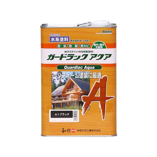 和信ペイント ＃952231 ガードラックアクア 3.5kg（ブラック） Washi Paint