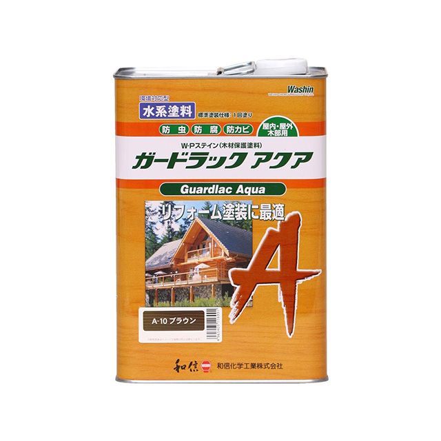 和信ペイント ＃952240 ガードラックアクア 3.5kg（ブラウン） Washi Paint