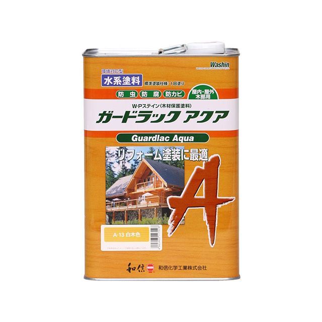 和信ペイント ＃952243 ガードラックアクア 3.5kg（白木色） Washi Paint