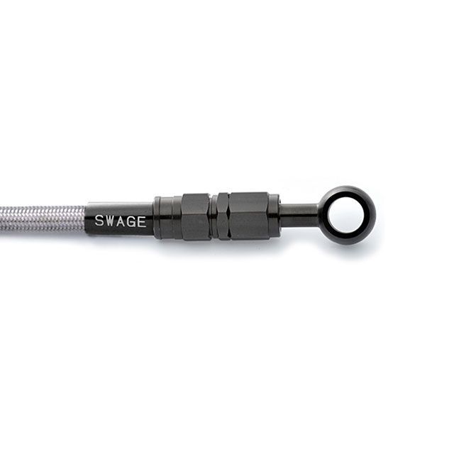 スウェッジライン ZRX400/II フロントホースキット ホースエンド ステンレスブラック ホースカラー クリア SWAGE-LINE バイクの通販は