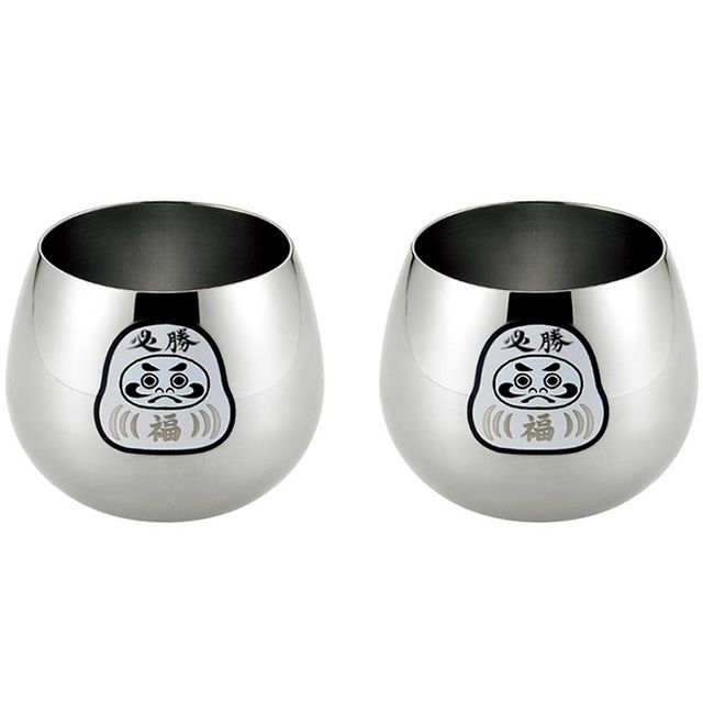 ヨコヤマ EJKS-1201 燕熟の技 感温スイングタンブラー390ml 2PC 福だるま YOKOYAMA