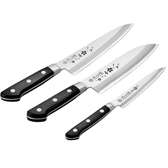 ヨコヤマ ETO-2502 燕人の匠（桜吟）三徳包丁165mm＆牛刀包丁180mm＆ペティナイフ130mm YOKOYAMA