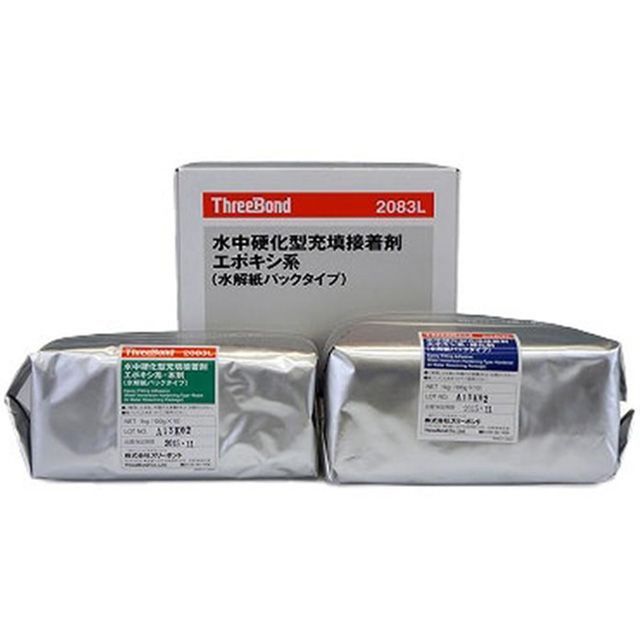 スリーボンド TB2083L(カミパックタイプ) 水中硬化型充填接着剤 紙パックタイプ ThreeBond