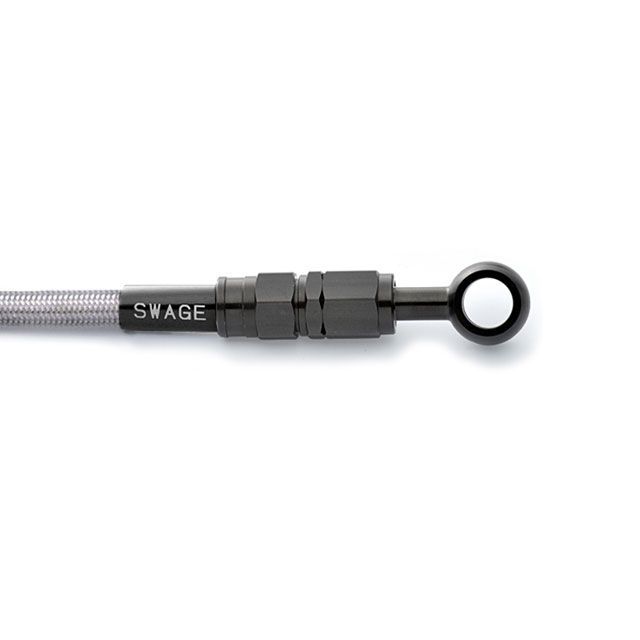 スウェッジライン FXDL フロントホースキット ホースエンド ステンレスブラック ホースカラー クリア SWAGE-LINE バイクの通販は 21,135円
