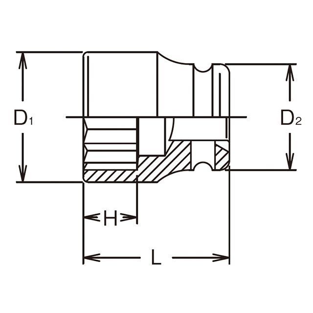 コーケン 17405M-60 1.1/2SQ インパクト12角ソケット 60mm Ko-ken_1