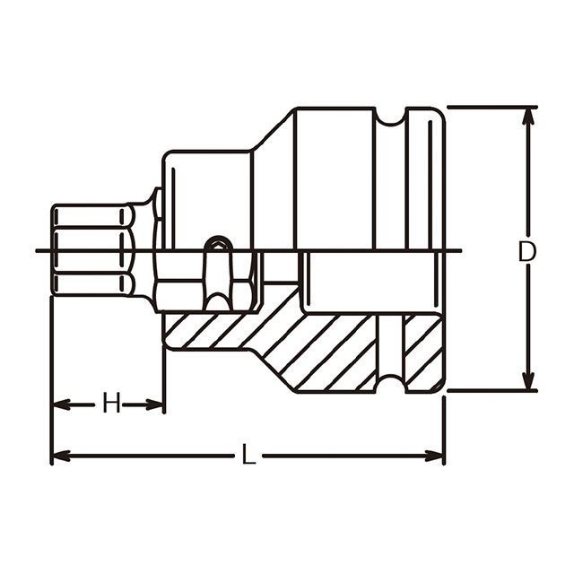 コーケン 17108.32-36 1.1/2SQ インパクトヘックスビットソケット 36mm Ko-ken_1