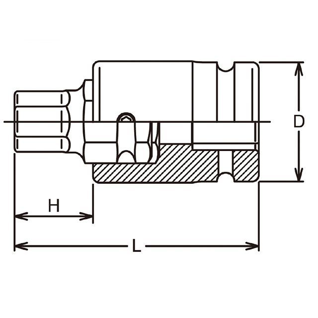 コーケン 18108.32-27 1SQ インパクトヘックスビットソケット 27粍 全長105粍 Ko-ken