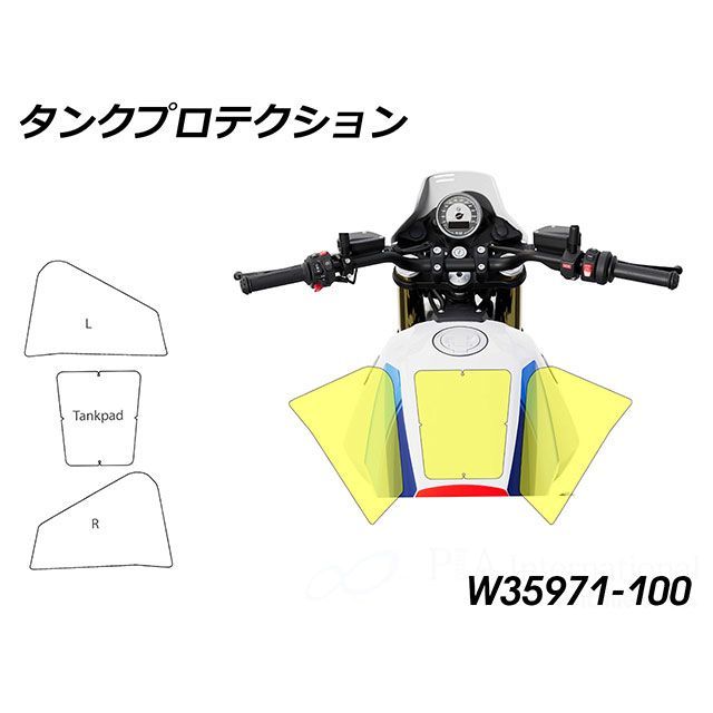 ワンダーリッヒ R12 G/S タンクプロテクション 「PremiumShield」（クリア） Wunderlich